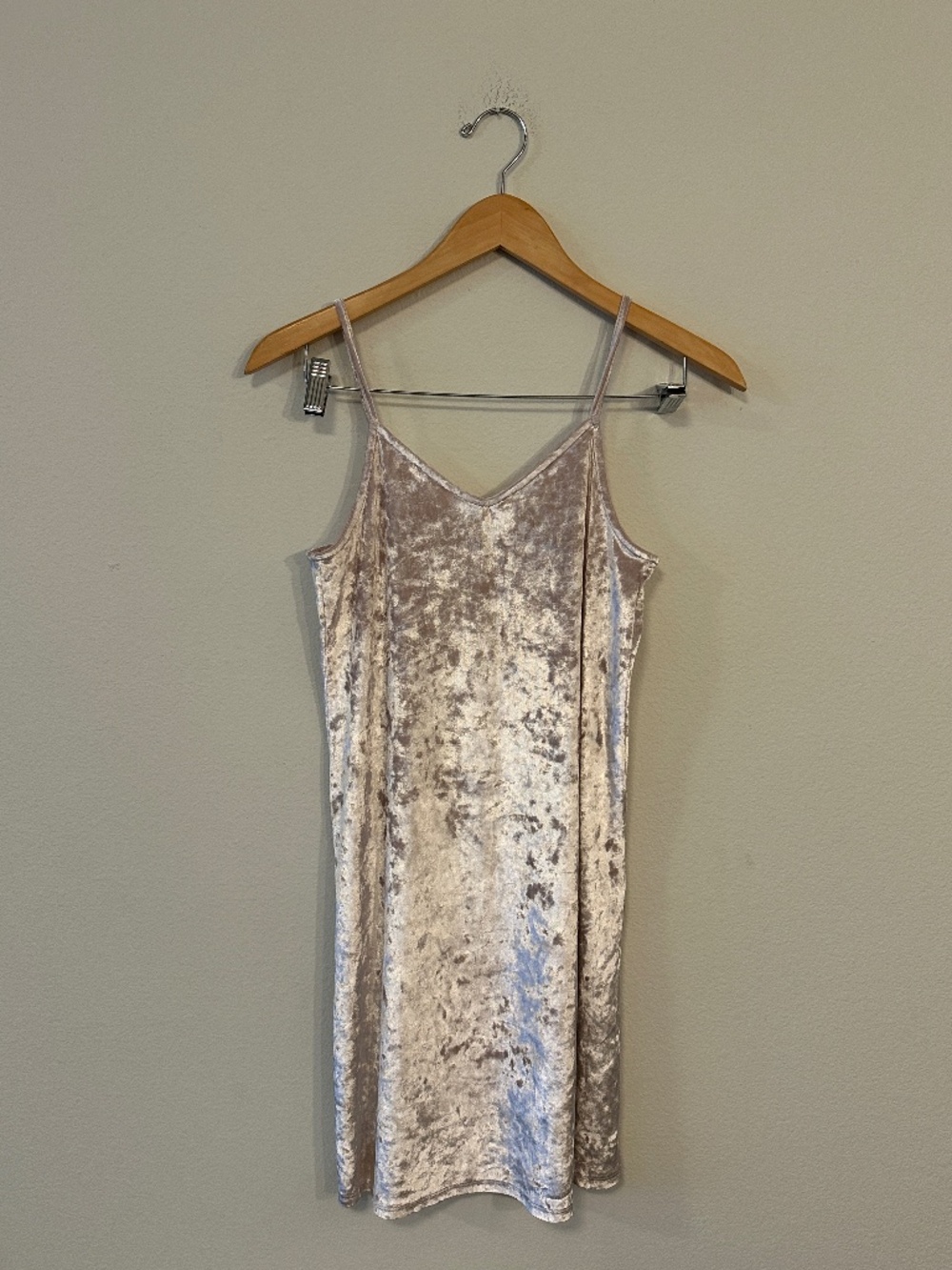 Treasure & Bond Blush Crushed Velvet Slip Dress L 10/12